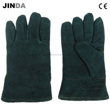 Cuero de vaca de soldadura de trabajo Guantes industriales (L004)